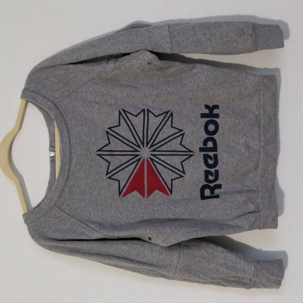 Wide collar athleisure Reebok sweatshirt, XS